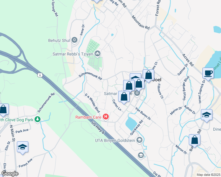 map of restaurants, bars, coffee shops, grocery stores, and more near 3 Zenta Road in Palm Tree