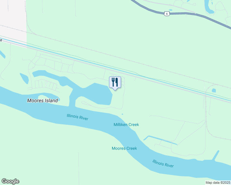 map of restaurants, bars, coffee shops, grocery stores, and more near 1970 North 2753rd Road in Ottawa