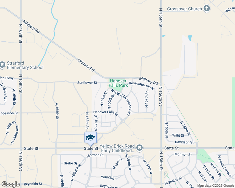 map of restaurants, bars, coffee shops, grocery stores, and more near North H W S Cleveland Boulevard in Bennington