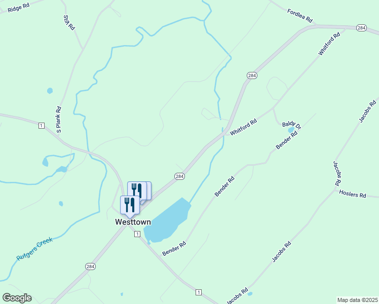 map of restaurants, bars, coffee shops, grocery stores, and more near 867 New York 284 in Westtown