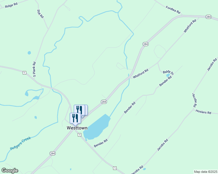 map of restaurants, bars, coffee shops, grocery stores, and more near 867 New York 284 in Westtown