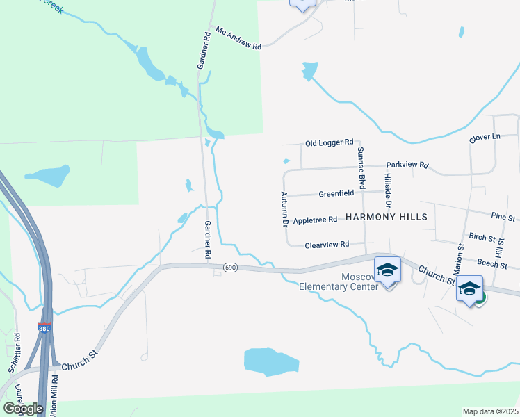 map of restaurants, bars, coffee shops, grocery stores, and more near 305 Autumn Dr in Moscow