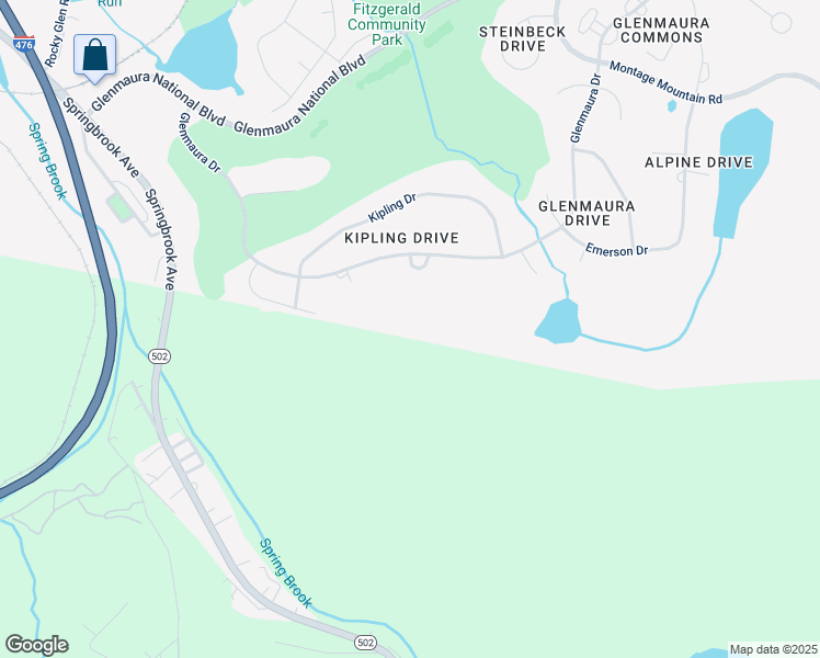 map of restaurants, bars, coffee shops, grocery stores, and more near 105 In The Deed in Moosic