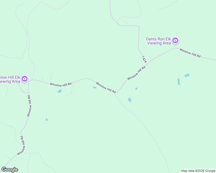 map of restaurants, bars, coffee shops, grocery stores, and more near 2899 Winslow Hill Road in Benezette