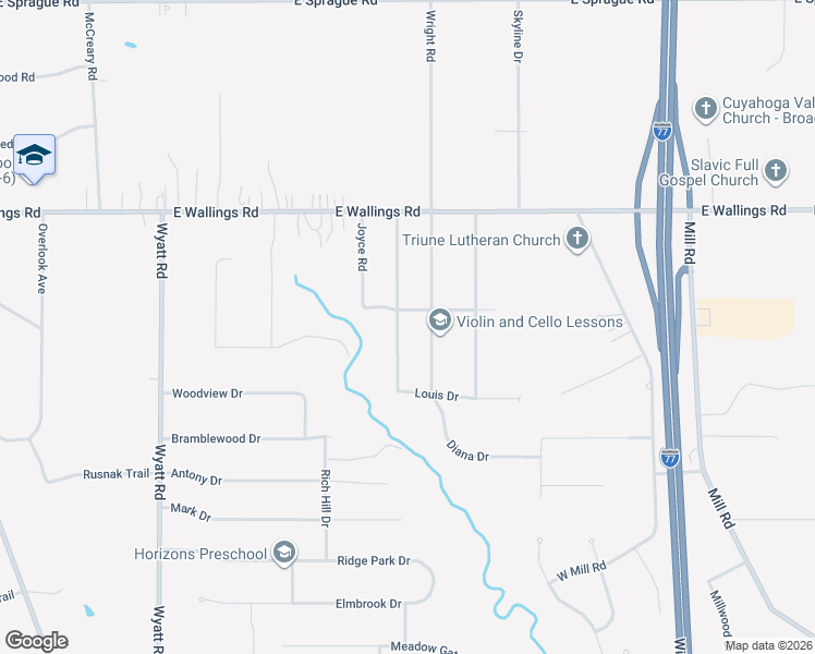 map of restaurants, bars, coffee shops, grocery stores, and more near 8247 Marianna Boulevard in Broadview Heights