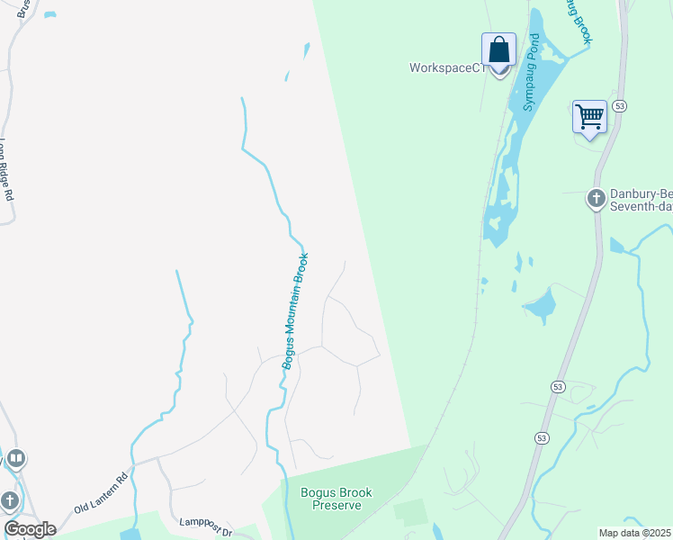 map of restaurants, bars, coffee shops, grocery stores, and more near 10 Firelight Drive in Danbury