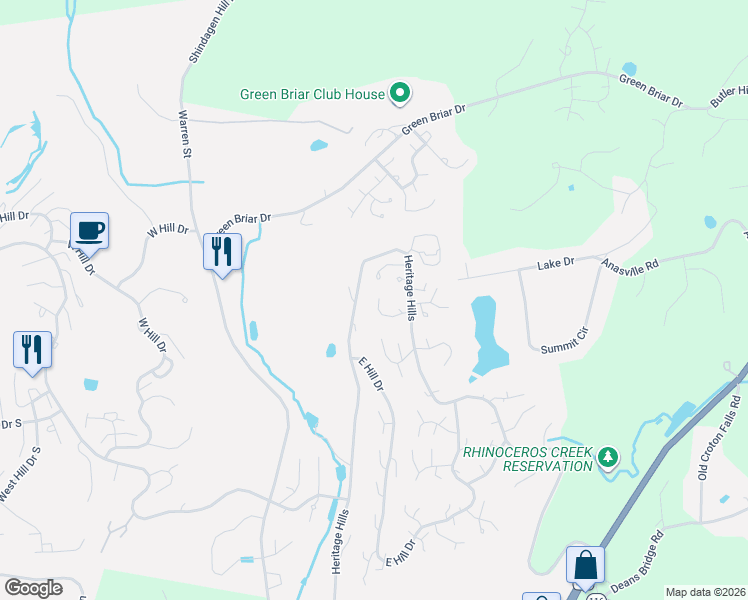map of restaurants, bars, coffee shops, grocery stores, and more near 194 Heritage Hills in Westchester County