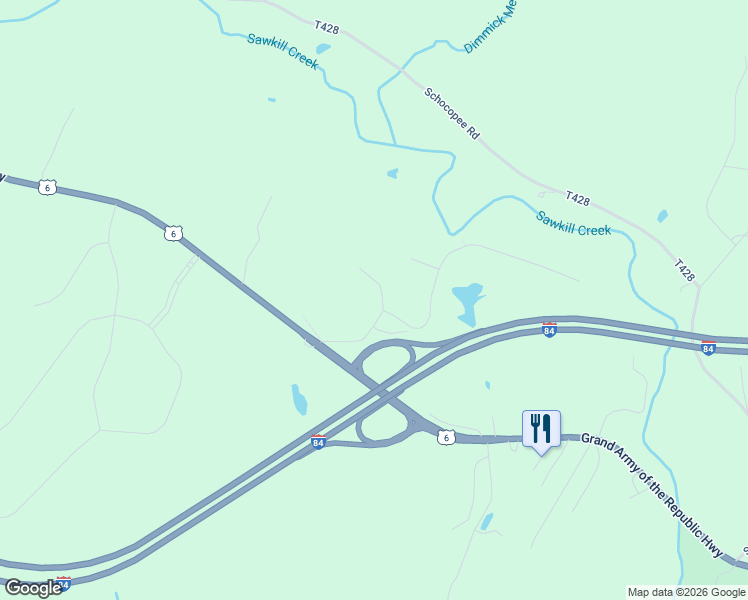 map of restaurants, bars, coffee shops, grocery stores, and more near 110 North Court in Milford