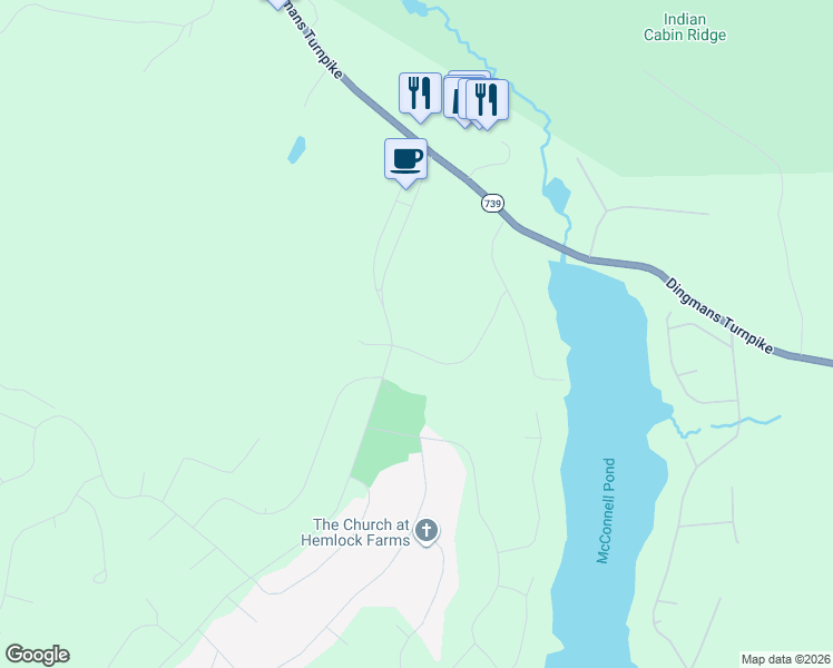 map of restaurants, bars, coffee shops, grocery stores, and more near 100-122 Blackbirch Ln in Pike