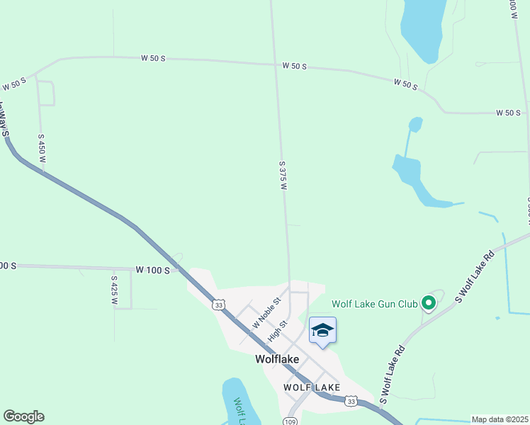 map of restaurants, bars, coffee shops, grocery stores, and more near 726 South 375 West in Kimmell