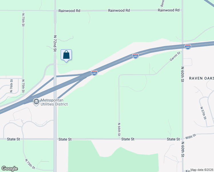 map of restaurants, bars, coffee shops, grocery stores, and more near 9010 North 66th Street in Omaha