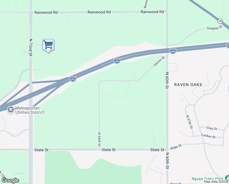 map of restaurants, bars, coffee shops, grocery stores, and more near 6325 Garvin Street in Omaha