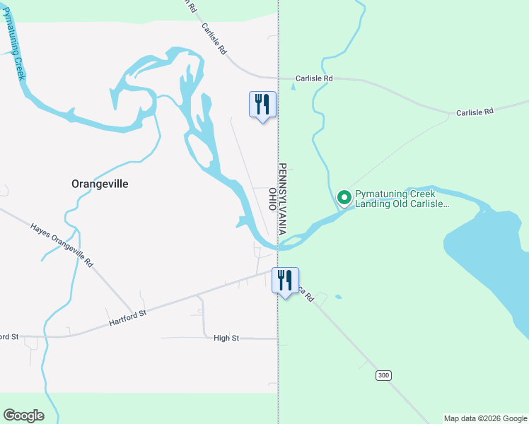 map of restaurants, bars, coffee shops, grocery stores, and more near 3452 Vernon Street in Burghill