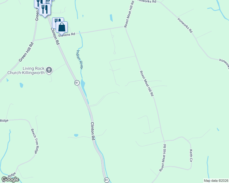 map of restaurants, bars, coffee shops, grocery stores, and more near 91 Connecticut 81 in Killingworth