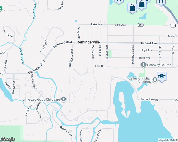 map of restaurants, bars, coffee shops, grocery stores, and more near 3784 Firethorn Drive in Aurora