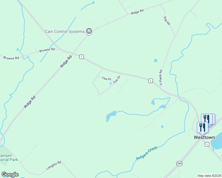 map of restaurants, bars, coffee shops, grocery stores, and more near 22 The Drive in Westtown