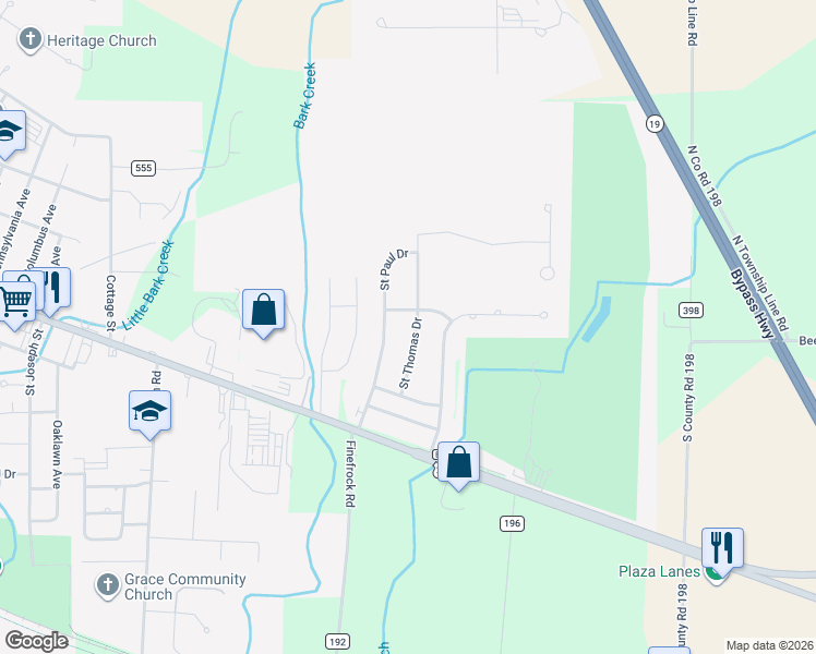 map of restaurants, bars, coffee shops, grocery stores, and more near 206 Saint Thomas Drive in Fremont