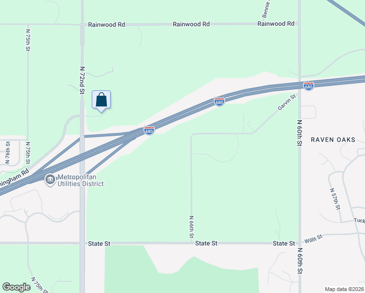 map of restaurants, bars, coffee shops, grocery stores, and more near 9010 North 66th Street in Omaha