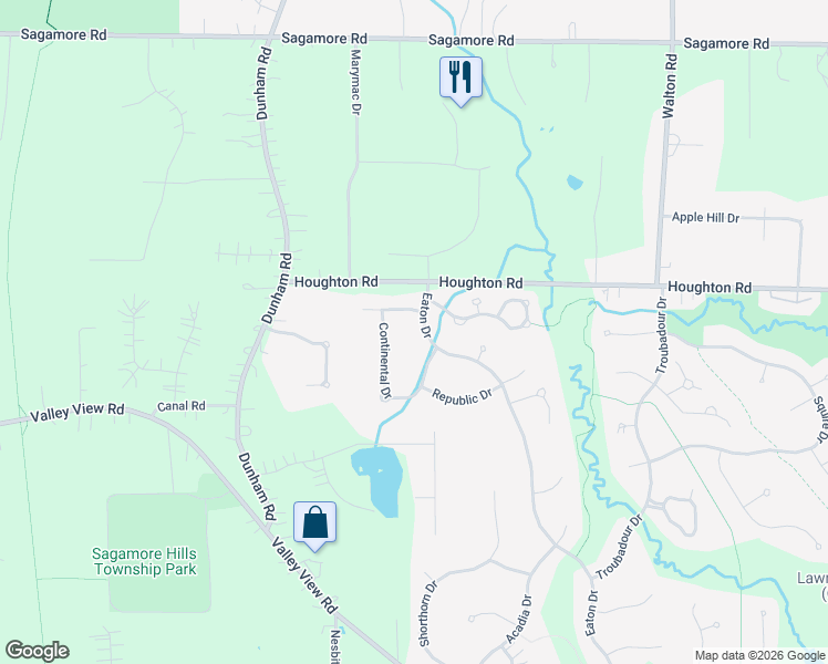 map of restaurants, bars, coffee shops, grocery stores, and more near 511 Alliance Drive in Northfield