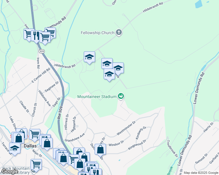 map of restaurants, bars, coffee shops, grocery stores, and more near 2000 Conyngham Avenue in Dallas