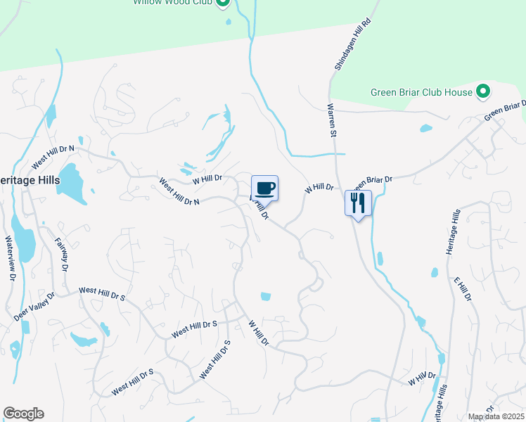 map of restaurants, bars, coffee shops, grocery stores, and more near 386 Heritage Hills in Heritage Hills