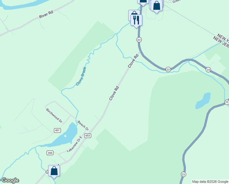 map of restaurants, bars, coffee shops, grocery stores, and more near 17 Clove Road in Montague