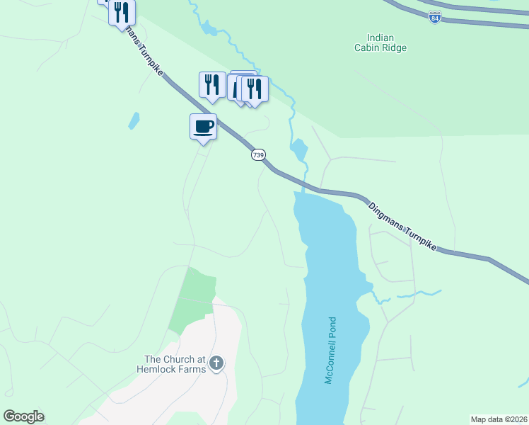map of restaurants, bars, coffee shops, grocery stores, and more near 122 Blackbirch Lane in Hawley