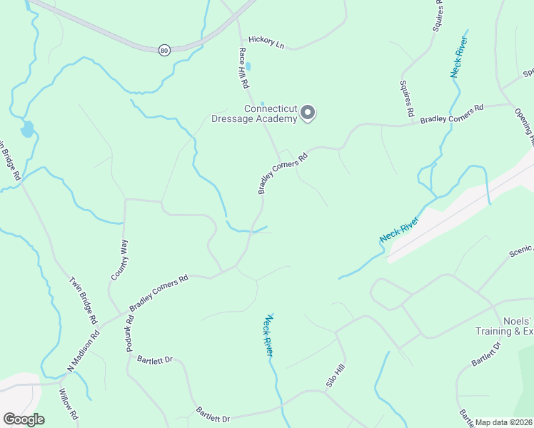map of restaurants, bars, coffee shops, grocery stores, and more near 114 Bradley Corners Road in Madison