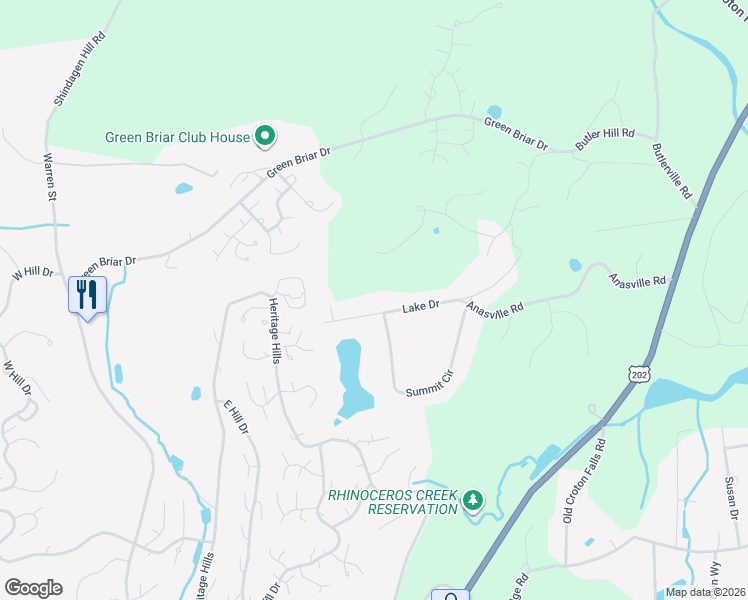 map of restaurants, bars, coffee shops, grocery stores, and more near 9 Lake Drive in Westchester County