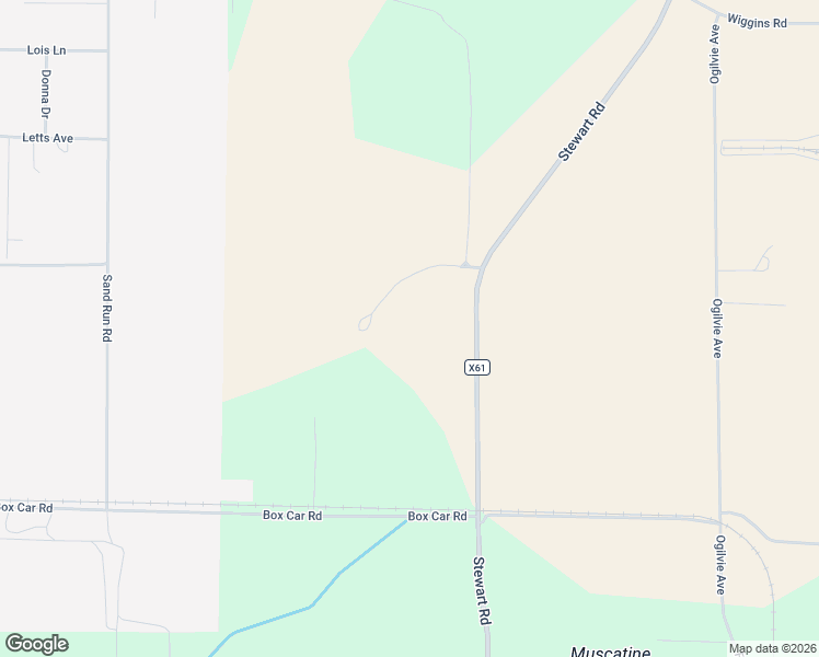 map of restaurants, bars, coffee shops, grocery stores, and more near 2738 Stewart Road in Muscatine