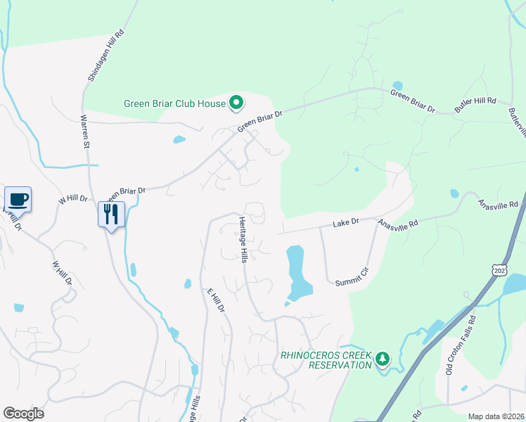 map of restaurants, bars, coffee shops, grocery stores, and more near 182 Heritage Hills in Westchester County