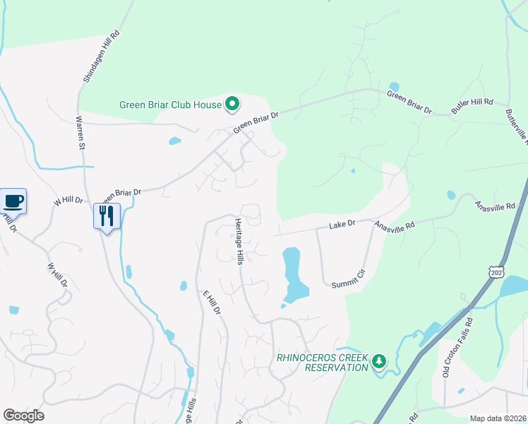 map of restaurants, bars, coffee shops, grocery stores, and more near 182 Heritage Hills in Westchester County