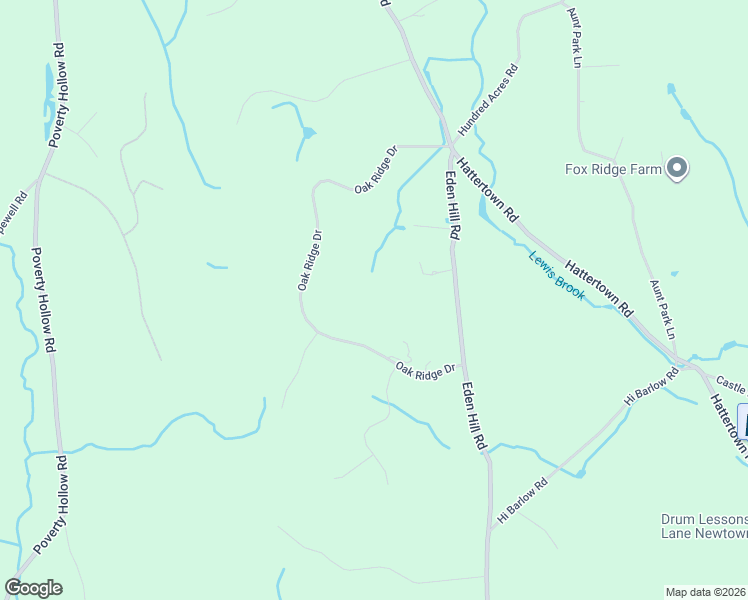 map of restaurants, bars, coffee shops, grocery stores, and more near 29 Oak Ridge Drive in Newtown
