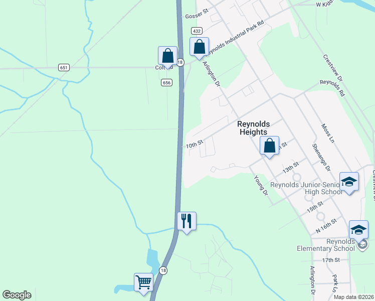 map of restaurants, bars, coffee shops, grocery stores, and more near 3846 North Hermitage Road in Greenville