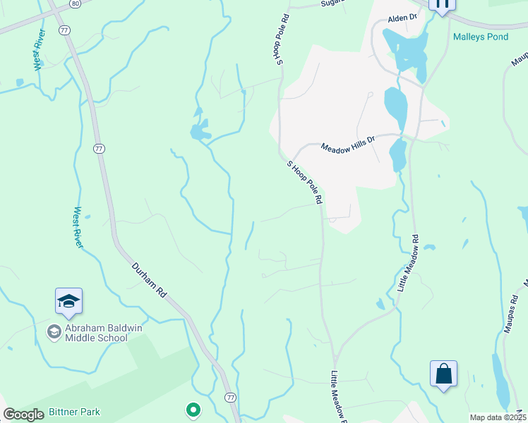 map of restaurants, bars, coffee shops, grocery stores, and more near 95 Wheeler Path in Guilford