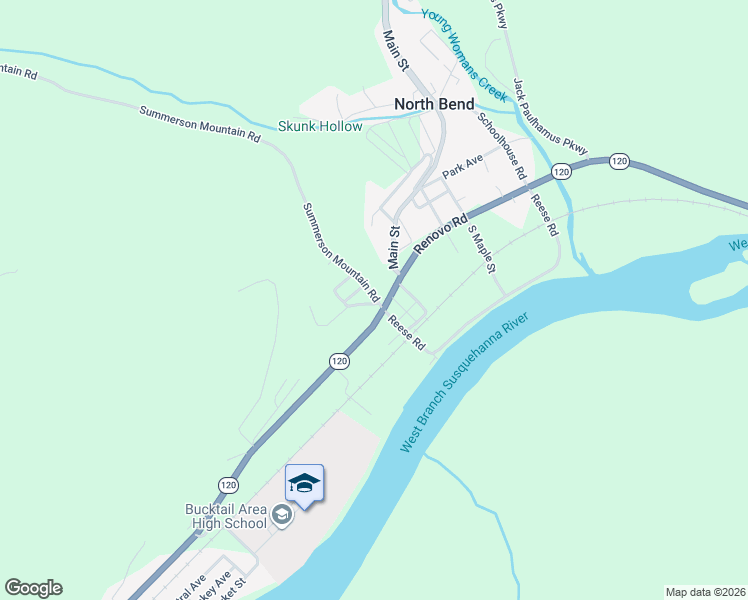 map of restaurants, bars, coffee shops, grocery stores, and more near 11898 Renovo Road in North Bend