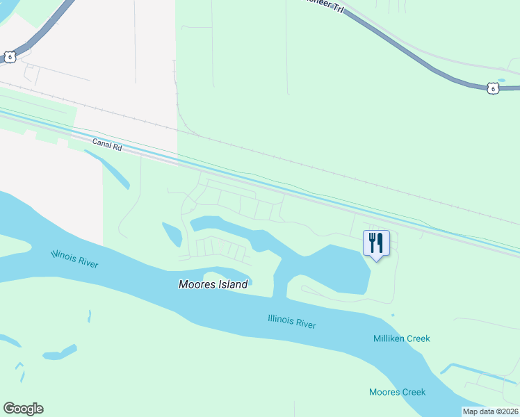 map of restaurants, bars, coffee shops, grocery stores, and more near 1954 North 2753rd Road in Ottawa
