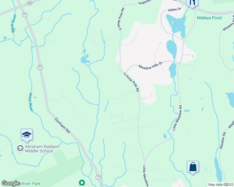 map of restaurants, bars, coffee shops, grocery stores, and more near 95 Wheeler Path in Guilford
