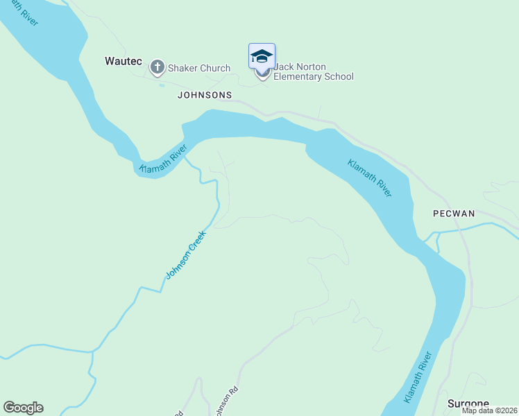 map of restaurants, bars, coffee shops, grocery stores, and more near 13065 Johnson Road in Orick