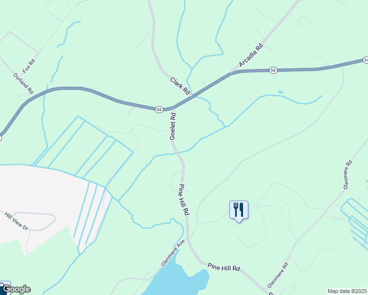 map of restaurants, bars, coffee shops, grocery stores, and more near 51 Goelet Road in Goshen