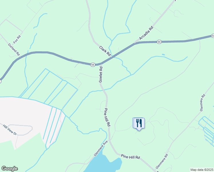 map of restaurants, bars, coffee shops, grocery stores, and more near 51 Goelet Road in Goshen