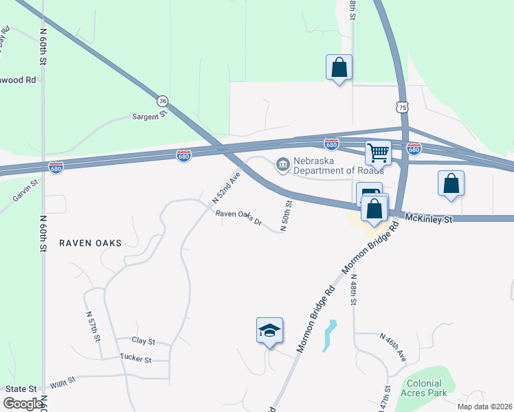 map of restaurants, bars, coffee shops, grocery stores, and more near 9306 North 50th Street in Omaha