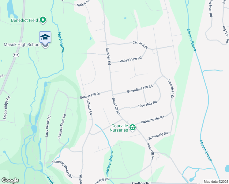 map of restaurants, bars, coffee shops, grocery stores, and more near 234 Barn Hill Road in Monroe
