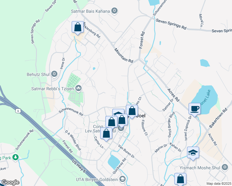 map of restaurants, bars, coffee shops, grocery stores, and more near 7 Lizensk Boulevard in Monroe