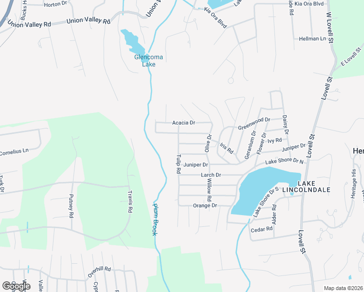 map of restaurants, bars, coffee shops, grocery stores, and more near 9 Cottonwood Drive in Lincolndale