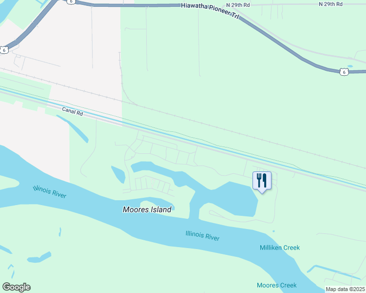 map of restaurants, bars, coffee shops, grocery stores, and more near 1954 North 2753rd Road in Ottawa