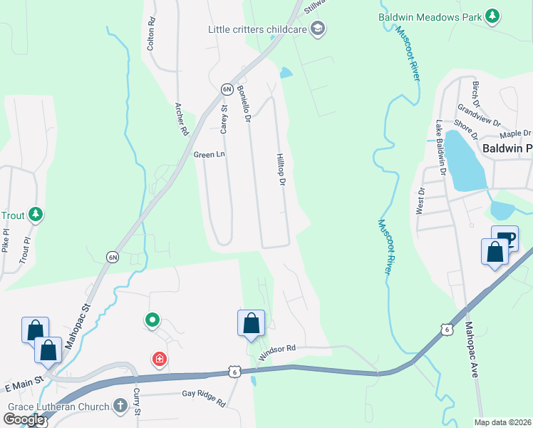 map of restaurants, bars, coffee shops, grocery stores, and more near 40 Boniello Drive in Mahopac