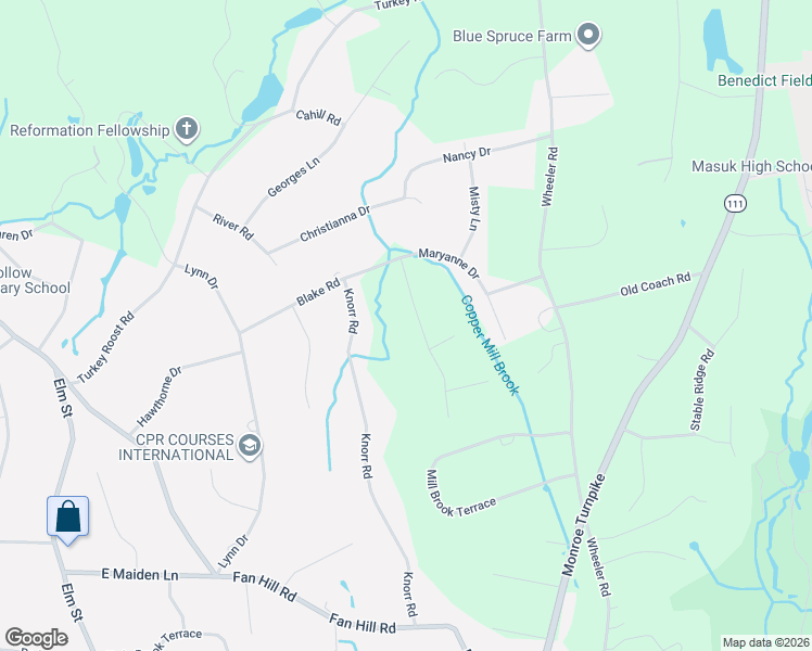 map of restaurants, bars, coffee shops, grocery stores, and more near 30 Stonewall Lane in Monroe