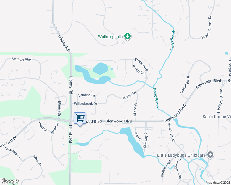map of restaurants, bars, coffee shops, grocery stores, and more near 4175 Morley Drive in Reminderville