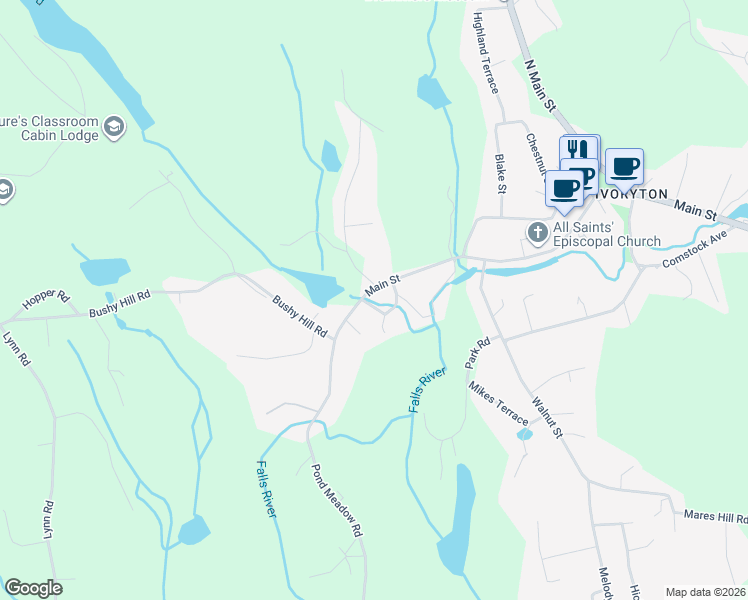 map of restaurants, bars, coffee shops, grocery stores, and more near 17 Cheney Street in Essex